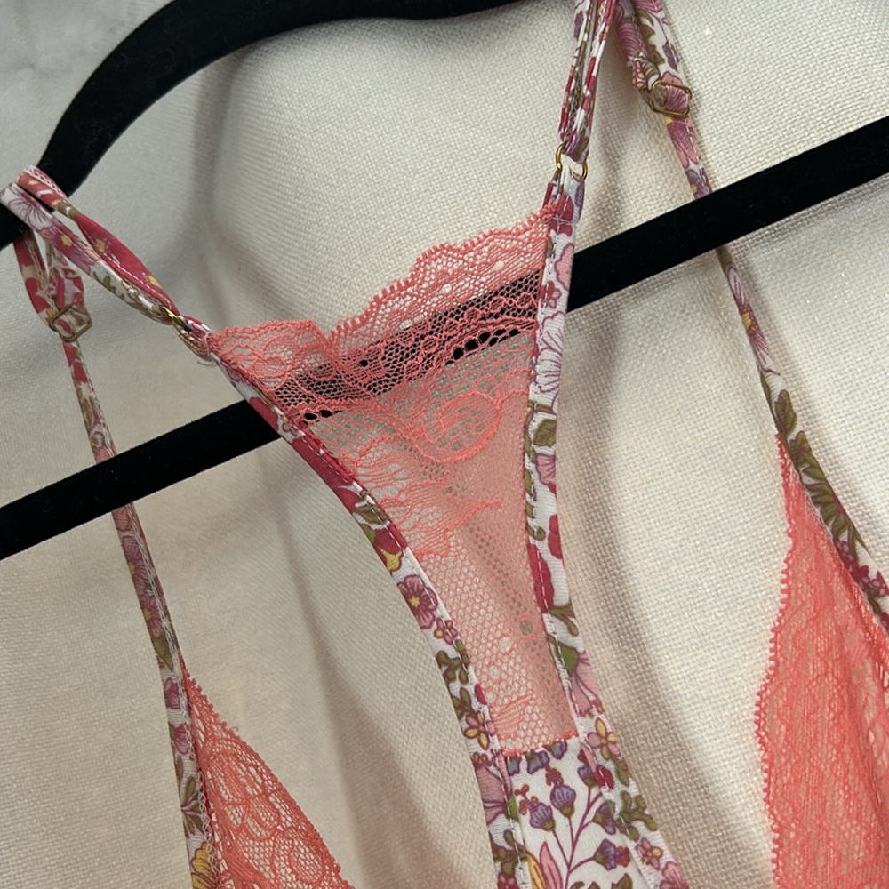 Floral Pink and Orange Women's Nighty/summer dress by Flora Nikrooz - Picture 6 of 9
